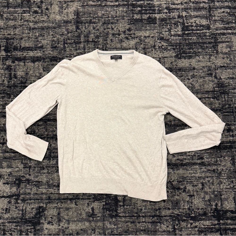 Banana republic   Neck sweater cotton rayon cashmere blend soft